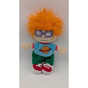 VTG Nickelodeon Rugrats Chuckie Finster Nickelodeon Plush 12" w/Tag Viacom 2001